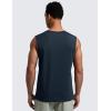 imageCRZ YOGA Mens CottonBlend Athletic Tank Tops for Men  Moisture Wicking Soft Workout Casual Sleeveless Muscle ShirtsTrue Navy