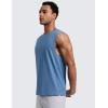 imageCRZ YOGA Mens CottonBlend Athletic Tank Tops for Men  Moisture Wicking Soft Workout Casual Sleeveless Muscle ShirtsWashed Denim