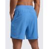 imageCRZ YOGA Mens Linerless Split Training Shorts 7  Lightweight Quick Dry Soft Workout Running Athletic Gym with PocketsParty Blue