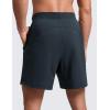 imageCRZ YOGA Mens Linerless Split Training Shorts 7  Lightweight Quick Dry Soft Workout Running Athletic Gym with PocketsTrue Navy