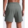 imageCRZ YOGA Mens Side Split Workout Shorts 7  Linerless Daily Quick Dry for Gym Athletic Casual with PocketsGrey Sage