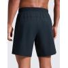 imageCRZ YOGA Mens Side Split Workout Shorts 7  Linerless Daily Quick Dry for Gym Athletic Casual with PocketsTrue Navy
