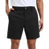 imageCRZ YOGA Breeze Comfy Golf Shorts for Men  7 Lightweight Quick Dry Casual Athletic Work Flat Front with PocketsBlack