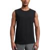 imageCRZ YOGA Mens CottonBlend Athletic Tank Tops for Men  Moisture Wicking Soft Workout Casual Sleeveless Muscle ShirtsBlack