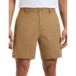 imageCRZ YOGA Breeze Comfy Golf Shorts for Men  7 Lightweight Quick Dry Casual Athletic Work Flat Front with PocketsKhaki Sand