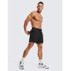 imageCRZ YOGA Mens 2 in 1 Running Shorts 5  Lined Workout Quick Dry for Workout Sports Athletic with PocketsBlack