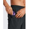 imageCRZ YOGA Mens 2 in 1 Running Shorts 5  Lined Workout Quick Dry for Workout Sports Athletic with PocketsInk Gray