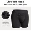 imageCRZ YOGA UltraSoft Modal Boxer Briefs with Fly for Men 5  Casual Underwear Moisture Wicking Breathable 3 PackBlack 3pack