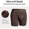 imageCRZ YOGA UltraSoft Modal Boxer Briefs with Fly for Men 5  Casual Underwear Moisture Wicking Breathable 3 PackBlackBlueBrown