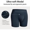 imageCRZ YOGA UltraSoft Modal Boxer Briefs with Fly for Men 5  Casual Underwear Moisture Wicking Breathable 3 PackBlackGreyNavy
