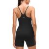 imageCRZ YOGA Butterluxe Cross Back Yoga Rompers for Women  Bodycon Athletic One Piece Jumpsuit Bodysuit Shorts with Builtin BraBlack