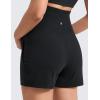 imageCRZ YOGA Butterlift Maternity Linerless Shorts 4  Pockets Comfy Yoga Casual Workout Womens Pregnancy Over The BellyBlack