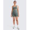 imageCRZ YOGA Butterlift Maternity Linerless Shorts 4  Pockets Comfy Yoga Casual Workout Womens Pregnancy Over The BellyGrey Sage
