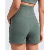 imageCRZ YOGA Butterlift Maternity Linerless Shorts 4  Pockets Comfy Yoga Casual Workout Womens Pregnancy Over The BellyGrey Sage