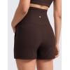 imageCRZ YOGA Butterlift Maternity Linerless Shorts 4  Pockets Comfy Yoga Casual Workout Womens Pregnancy Over The BellyHot Fudge Brown