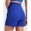 imageCRZ YOGA Butterlift Maternity Linerless Shorts 4  Pockets Comfy Yoga Casual Workout Womens Pregnancy Over The BellyWaves Blue