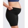 imageCRZ YOGA Butterluxe Maternity Biker Shorts 6  Over The Belly Pregnancy Yoga Workout Womens Activewear Buttery SoftBlack
