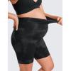 imageCRZ YOGA Butterluxe Maternity Biker Shorts 6  Over The Belly Pregnancy Yoga Workout Womens Activewear Buttery SoftBlack Tie Dye Flowers