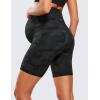 imageCRZ YOGA Butterluxe Maternity Biker Shorts 6  Over The Belly Pregnancy Yoga Workout Womens Activewear Buttery SoftDark Grey Camouflage 2