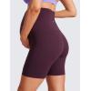 imageCRZ YOGA Butterluxe Maternity Biker Shorts 6  Over The Belly Pregnancy Yoga Workout Womens Activewear Buttery SoftDeep Purple