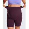 imageCRZ YOGA Butterluxe Maternity Biker Shorts 6  Over The Belly Pregnancy Yoga Workout Womens Activewear Buttery SoftDeep Purple