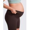 imageCRZ YOGA Butterluxe Maternity Biker Shorts 6  Over The Belly Pregnancy Yoga Workout Womens Activewear Buttery SoftHot Fudge Brown