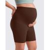 imageCRZ YOGA Butterluxe Maternity Biker Shorts 6  Over The Belly Pregnancy Yoga Workout Womens Activewear Buttery SoftLava Brown