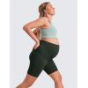 imageCRZ YOGA Butterluxe Maternity Biker Shorts 6  Over The Belly Pregnancy Yoga Workout Womens Activewear Buttery SoftLegend Green