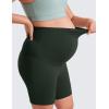 imageCRZ YOGA Butterluxe Maternity Biker Shorts 6  Over The Belly Pregnancy Yoga Workout Womens Activewear Buttery SoftLegend Green