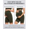 imageCRZ YOGA Butterluxe Maternity Biker Shorts 6  Over The Belly Pregnancy Yoga Workout Womens Activewear Buttery SoftOlive Green