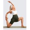 imageCRZ YOGA Butterluxe Maternity Biker Shorts 6  Over The Belly Pregnancy Yoga Workout Womens Activewear Buttery SoftOlive Green