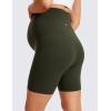 imageCRZ YOGA Butterluxe Maternity Biker Shorts 6  Over The Belly Pregnancy Yoga Workout Womens Activewear Buttery SoftOlive Green