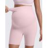 imageCRZ YOGA Butterluxe Maternity Biker Shorts 6  Over The Belly Pregnancy Yoga Workout Womens Activewear Buttery SoftPink Haze