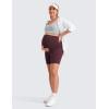 imageCRZ YOGA Butterluxe Maternity Biker Shorts 6  Over The Belly Pregnancy Yoga Workout Womens Activewear Buttery SoftRipe Plum