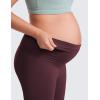 imageCRZ YOGA Butterluxe Maternity Biker Shorts 6  Over The Belly Pregnancy Yoga Workout Womens Activewear Buttery SoftRipe Plum