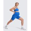 imageCRZ YOGA Butterluxe Maternity Biker Shorts 6  Over The Belly Pregnancy Yoga Workout Womens Activewear Buttery SoftSparkle Blue