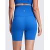 imageCRZ YOGA Butterluxe Maternity Biker Shorts 6  Over The Belly Pregnancy Yoga Workout Womens Activewear Buttery SoftSparkle Blue