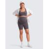 imageCRZ YOGA Butterluxe Maternity Biker Shorts 6  Over The Belly Pregnancy Yoga Workout Womens Activewear Buttery SoftTornado Grey