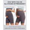 imageCRZ YOGA Butterluxe Maternity Biker Shorts 6  Over The Belly Pregnancy Yoga Workout Womens Activewear Buttery SoftTornado Grey