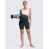 imageCRZ YOGA Butterluxe Maternity Biker Shorts 6  Over The Belly Pregnancy Yoga Workout Womens Activewear Buttery SoftTrue Navy