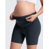 imageCRZ YOGA Butterluxe Maternity Biker Shorts 6  Over The Belly Pregnancy Yoga Workout Womens Activewear Buttery SoftTrue Navy