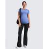 imageCRZ YOGA Butterluxe Maternity Flare Leggings Pockets 29  Workout Yoga Bootcut Pregnancy Womens Pants Over The BellyBlack