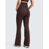 imageCRZ YOGA Butterluxe Maternity Flare Leggings Pockets 29  Workout Yoga Bootcut Pregnancy Womens Pants Over The BellyHot Fudge Brown