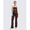 imageCRZ YOGA Butterluxe Maternity Flare Leggings Pockets 29  Workout Yoga Bootcut Pregnancy Womens Pants Over The BellyHot Fudge Brown