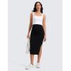 imageCRZ YOGA Butterluxe Maternity Side Split Midi Skirt  Bodycon Womens Pregnancy Casual Pencil Over The Belly Stretchy SoftBlack