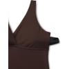 imageCRZ YOGA Butterluxe Maternity V Neck Nursing Midi Dress  Slit Sleeveless Casual Pregnancy Womens Bodycon Built in Bra OutfitHot Fudge Brown