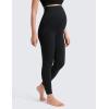 imageCRZ YOGA Softretch Maternity No Front Seam Leggings 25  Workout Yoga Casual Womens Pregnancy Pants Over The BellyBlack