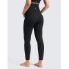imageCRZ YOGA Softretch Maternity No Front Seam Leggings 25  Workout Yoga Casual Womens Pregnancy Pants Over The BellyBlack