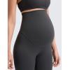 imageCRZ YOGA Softretch Maternity No Front Seam Leggings 25  Workout Yoga Casual Womens Pregnancy Pants Over The BellyMysterious Grey