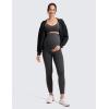 imageCRZ YOGA Softretch Maternity No Front Seam Leggings 25  Workout Yoga Casual Womens Pregnancy Pants Over The BellyMysterious Grey